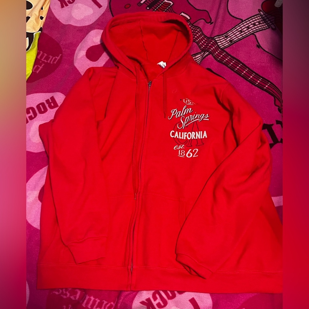 Gildan Kids Red Zip-Up Hoodie